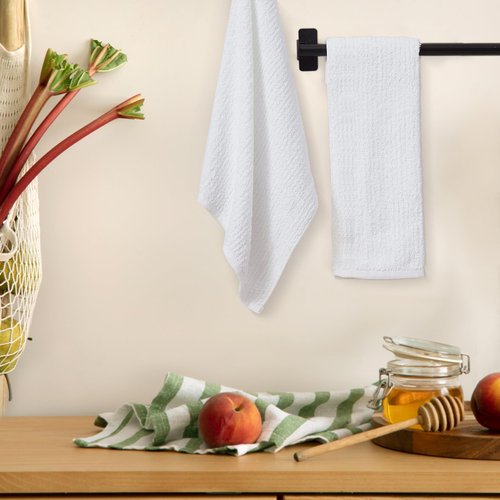 Avalon Towels Ribbed Bar Mop Towels (Value Pack of 12) Size 16"x19" – Absorbent and Durable, Multipurpose Cleaning Rags, Cotton Cleaning Towels, Terry Cloth Rags, Reusable Shop Rags