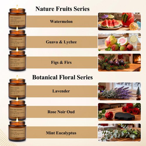 12 Pack Aromatherapy Candles for Home Scented, Aromatherapy Jar Candle Gifts for Women, Natural Soy Wax Amber Candle Set, Scented Candles Set for Birthday Valentine Birthday Day Present