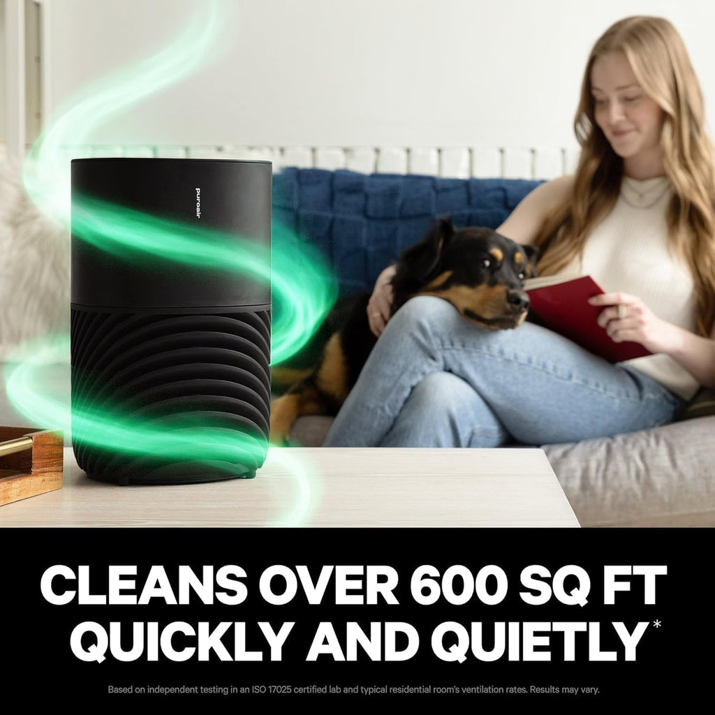 PuroAir 130 HEPA Air Purifier for Home & Pets - Filters 99.9% of Pollutants | Covers 600 Sq Ft