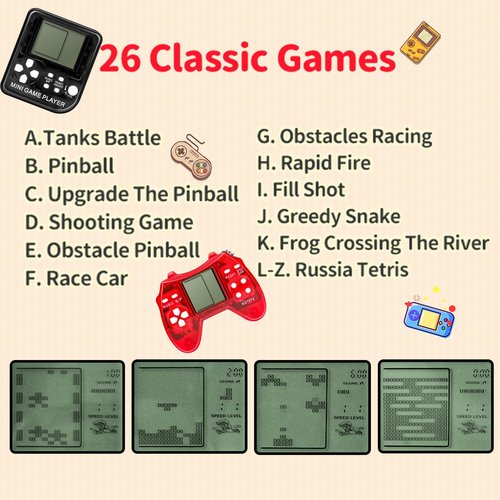 SSRMX 18Pcs Video Game Party Favors for Kids, Arcade Video Game Birthday Supplies Mini Gamer Console Keychain Classroom Prizes for Boys and Girls