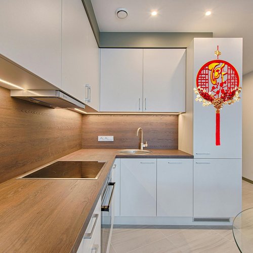 LOONELO Vietnamese New Year Hanging Ornament with Tassel, Asian Lunar New Year Pendant for 2026 Tết Việt NAM Décor, Red and Gold Lucky Prosperity Charms Hanging Decorations for Door Wall Home Office
