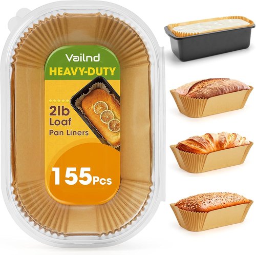 Loaf Pan Liners - 155 Pcs Non-Stick Disposable Parchment Paper for Easy Cleanup | 9x5 Inch for Sourdough, Cakes & Breads