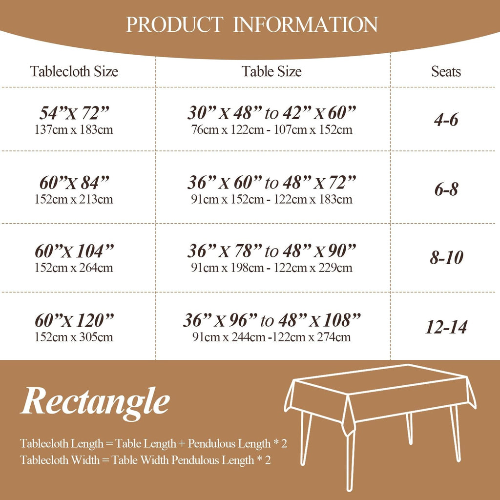 Simple&Opulence Premium 100% Linen Hemstitch Tablecloth-60 x 84 Inch White, Natural Fabric, Rectangular Tablecloth for Indoor and Outdoor Use