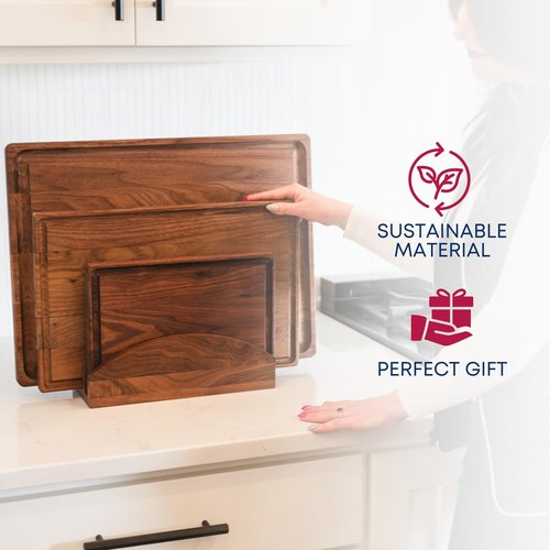 Walnut Wood Cutting Board - Made in USA - Reversible - by Virginia Boys Kitchens