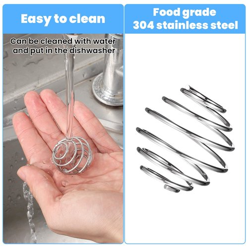 KFHENSOMR Stainless Steel Shaker Ball 10Pcs Wire Whisk Shaker Ball Protein Mixer Mixing Balls for Shakers Cup Blend Bottle Mixer (Diameter 1.25 inch)