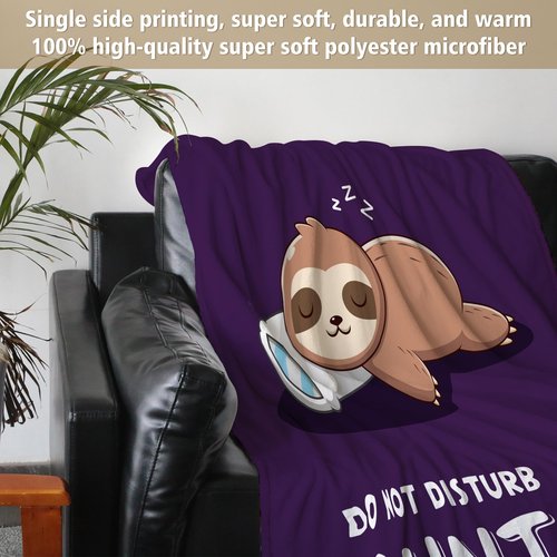 Funny Gifts for Aunt, Aunt is Charging Sloth Blanket, Auntie Birthday Gifts, Present for Aunts from Niece Nephew Christmas Mothers Day, Super Soft Throws Blanket for Auntie 60" x 50"