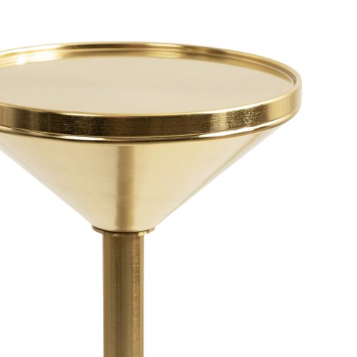 Kate and Laurel Frisk Modern Round Drink Table; 8 x 8 x 23; Gold; Metal Martini Table with Pedestal Table Design for Use as Small Indoor Plant Stand
