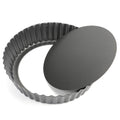 Tosnail Deep Tart Pan, 9.5" x 2" Quiche Pie Pan with Removable Loose Bottom, Fluted Baking Pan