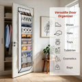 KEEPJOY 10 Tiers White Over Door Shoe Organizer Storage, Hanging Shoe Holder for Door with Large Deep Pockets, Fit 20-30 Pairs Shoe Rack for Sneakers, Boots (White)
