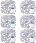 Skiennix 6-Pack Battery Operated Fairy Lights - Waterproof 16FT 50 LED String Lights | Cool White for Indoor/Outdoor Decor