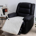 STONECREST Heated Recliner Chair Cover for Seat & Footrest (White Sherpa, 40x23)