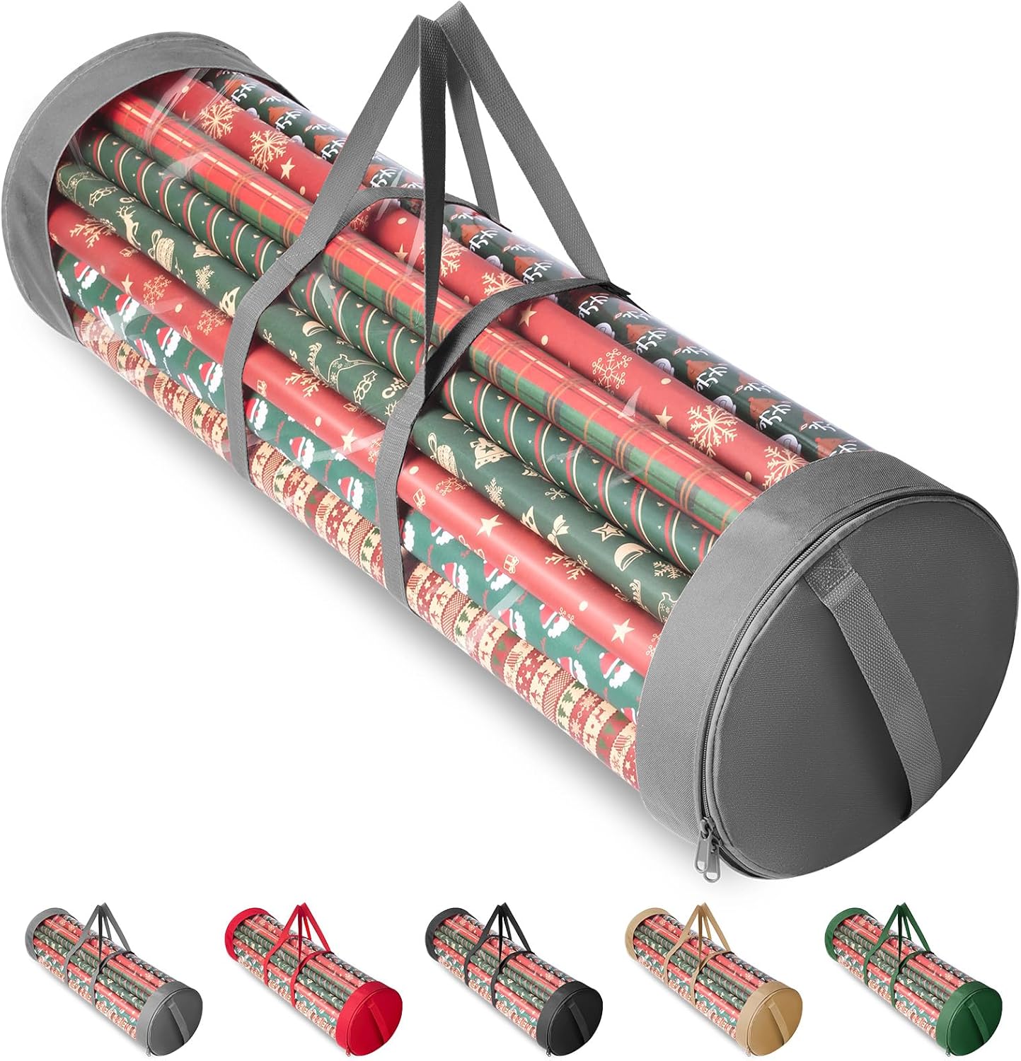 BALEINE Christmas Tree Storage Bag - 7.5FT with Wrapping Paper Organizer | Durable & Spacious