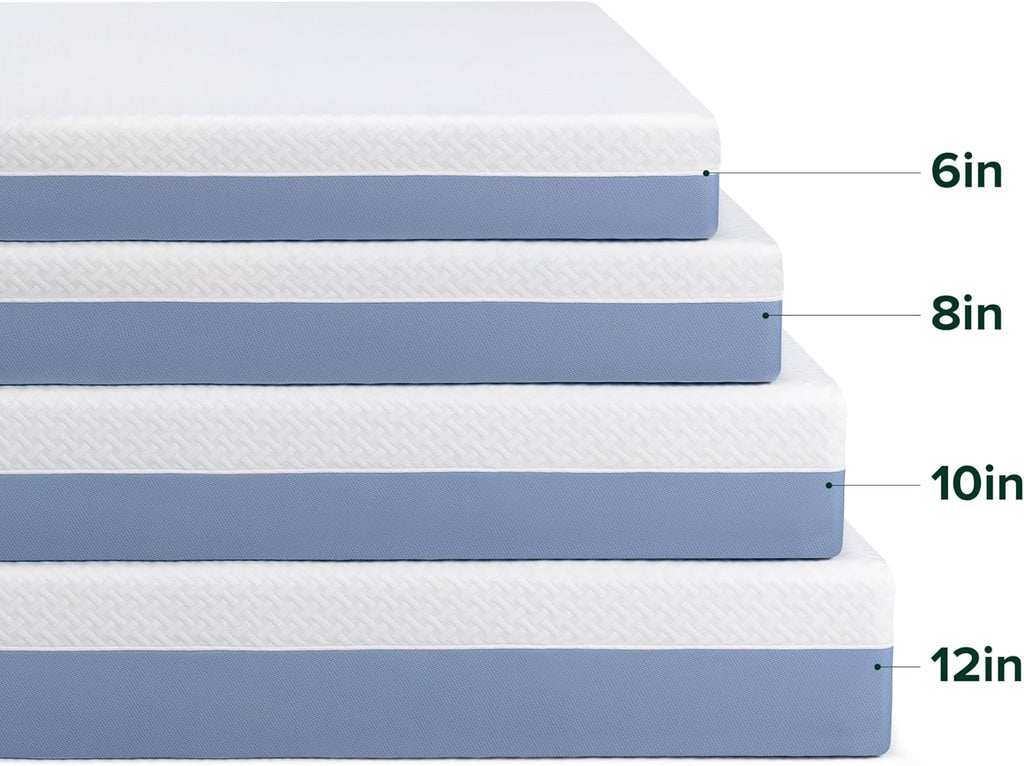 Zinus 10 Inch Twin Memory Foam Mattress - Cooling Comfort, Medium Feel, Fiberglass Free, Safe Materials