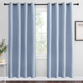 NICETOWN Vintage Blue Blackout Curtains - Thermal Insulated Drapes for Living Room | 78" Length, 2 Panels, 55" Wide