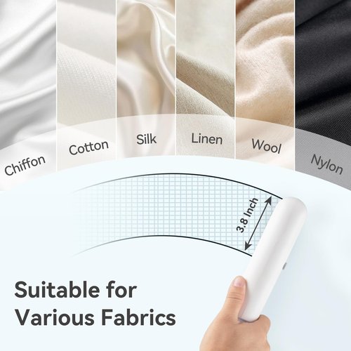 olayks. Travel Steamer for Clothes, Fashion Portable Handheld Garment Steamer for Clothes, 15S Heat Up, Min Steamer ＆ Iron 2 In 1, 1.1lbs, Fabric Wrinkle Remover for All Clothes, White,120V