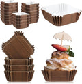 Maxcheck Square Cupcake Liners - 300 Pcs 2.36 Inches Brownie Baking Cups | Woodland Pattern for Parties