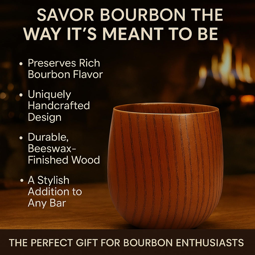 Handcrafted Wooden Whiskey Glasses Gift Set for Men – Set of 2 Old Fashioned Bourbon Cups with Luxury Gift Box | Break-Resistant, Unique Wood Grain | Idea Gifts for Father, Husband & Whiskey Lovers