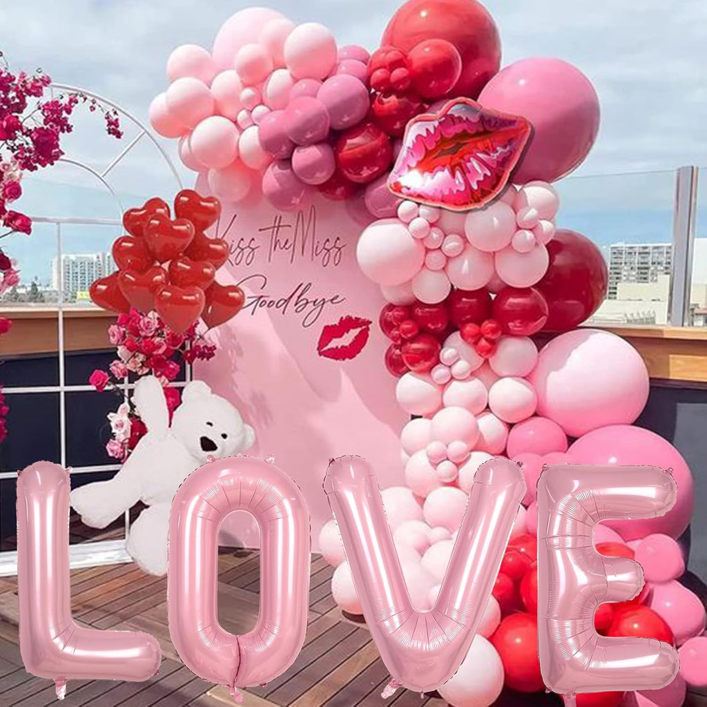 Skiennix 40-Inch Pastel Pink Letter V Balloon - Giant Custom Mylar Foil for Birthday Parties