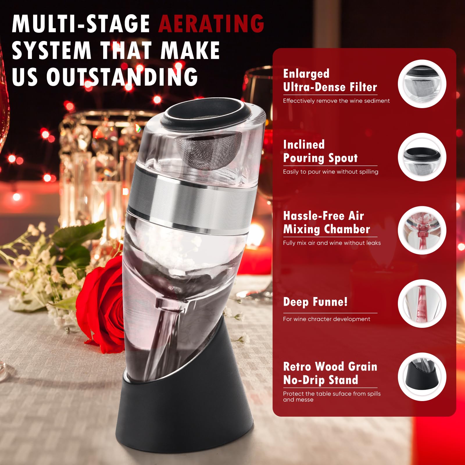 D&Slifei Wine Aerator Pourer Instant Decanter