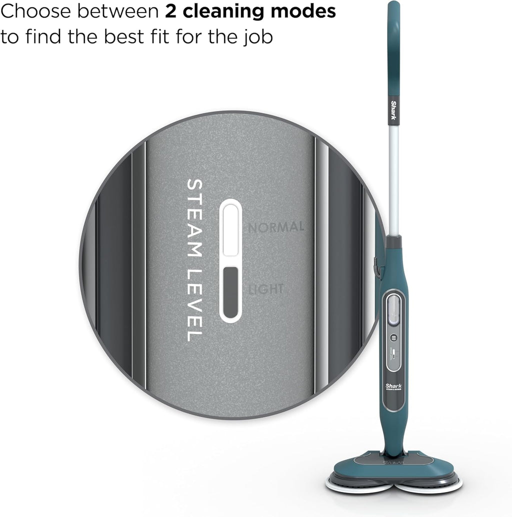 Shark Steam & Scrub Hard Floor Steam Mop - All-in-One Cleaning with 2 Steam Modes & XL Water Tank | Teal S8002BRN