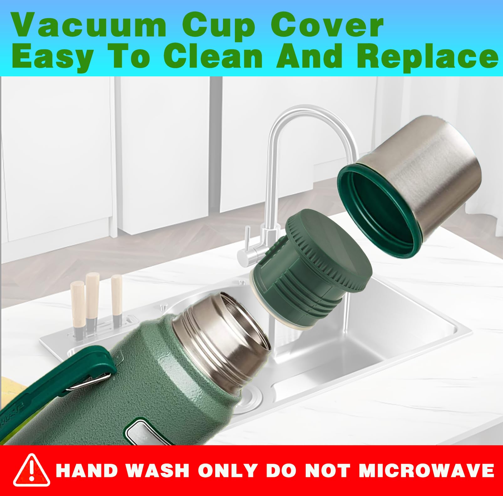 Replacement thermos stopper for Classic Vacuum Insulated Jars (1.1 QT, 2 QT)