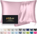 Mulberry Silk Pillowcase by [Brand Name] - Anti-Acne Cooling Sleep Pillow Cover | Standard Size, Light Pink