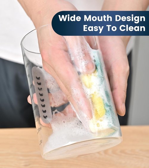 Adodeen Sourdough Starter Kit - 2 Pack 34oz Organic Glass Jars | Wide Mouth Fermenters for Home Baking