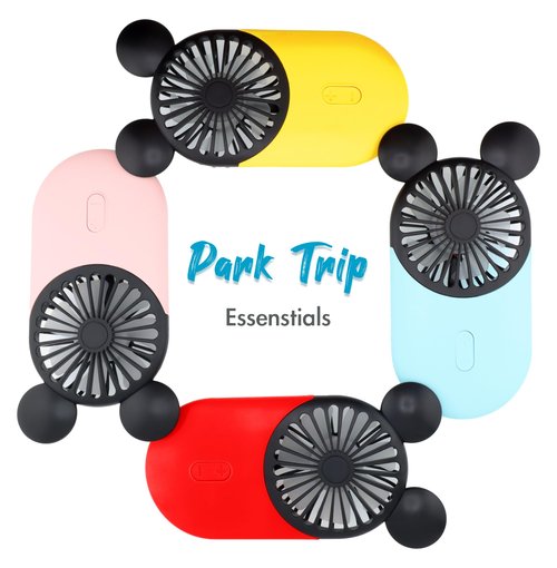 DecoLife Cute Handheld Mini USB Fan, Rechargeable Portable Fan, 3 Adjustable Speeds and Wearable Accessories, Pocket Size for Indoor Or Outdoor Activities (Pink)