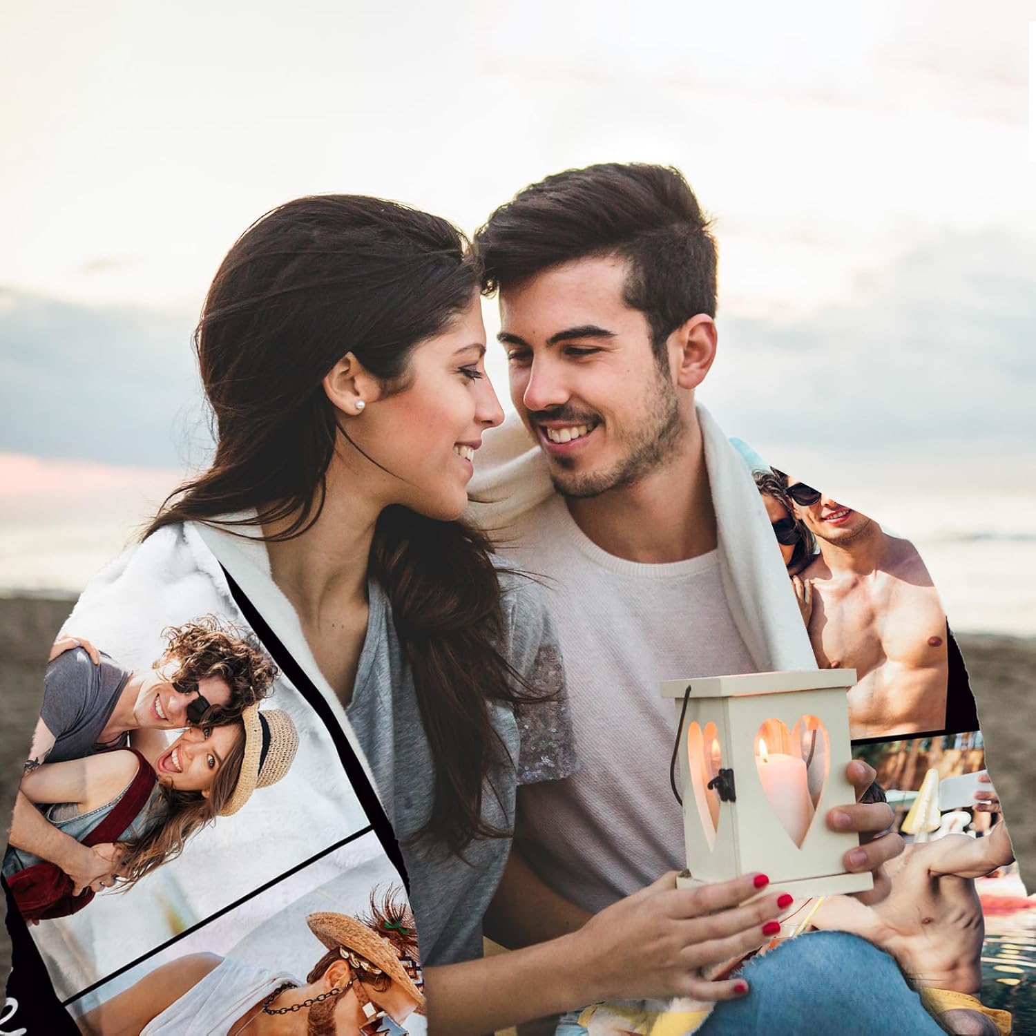 Regine Switzerland Custom Photo Blanket - Personalized Collage Throw for Anniversary & Birthday Gifts