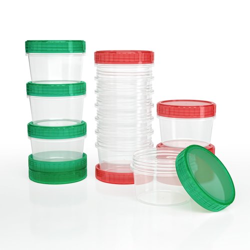 SGKSUN Salad Dressing Container Reusable 12 Pcs - 2 Oz Sauce Container to Go With Leak-Proof Twist Top Lids, Plastic Seasoning Containers, Meal Preparation Containers, Picnic essentials