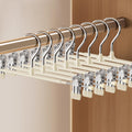 Skiennix 14-Inch Pants Hangers - Adjustable Metal Clips for Non-Slip Skirts & Trousers | 20-Pack