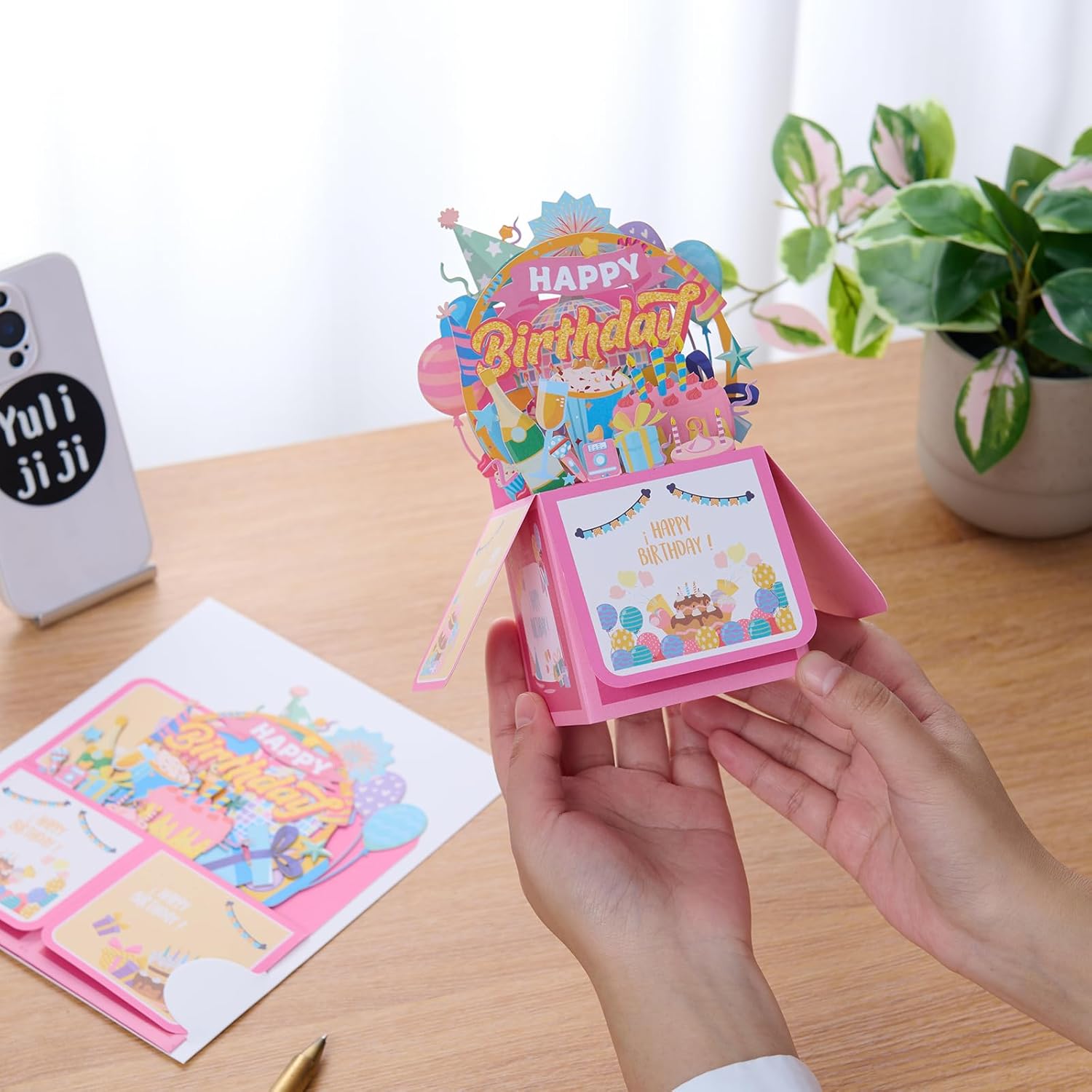 3D Pop Up Birthday Card - Unique Cake Design Gift Box for Adults & Kids | Handmade Celebration Card 6.5 x 7.5 Inches
