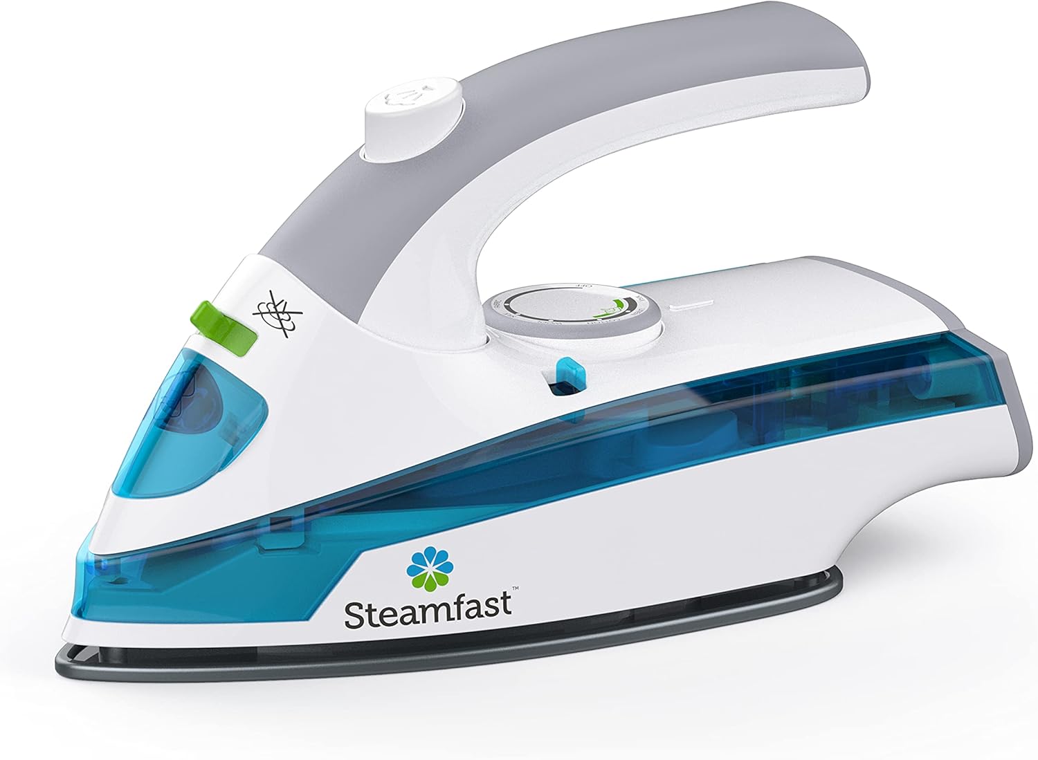 Steamfast SF-710 Mini Steam Iron - Portable, Non-Stick Sole Plate, 45-Second Heat Up, White