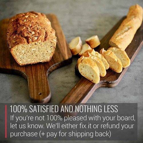 Made in USA Walnut Cutting Board by Virginia Boys Kitchens - Butcher Block made from Sustainable Hardwood (Handle - 4x20)