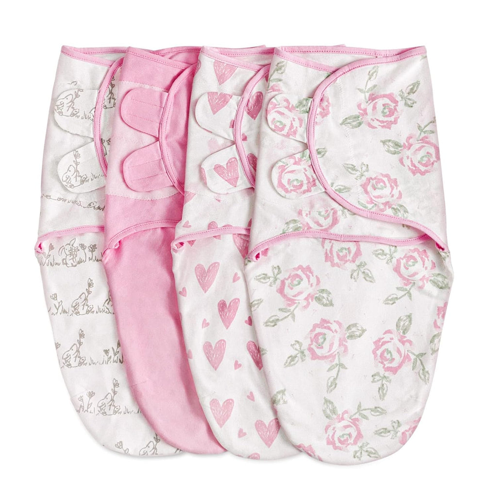 Skiennix Organic Baby Swaddle Sleep Sacks - 4-Pack Adjustable Cotton Wraps for Newborns 0-3 Months