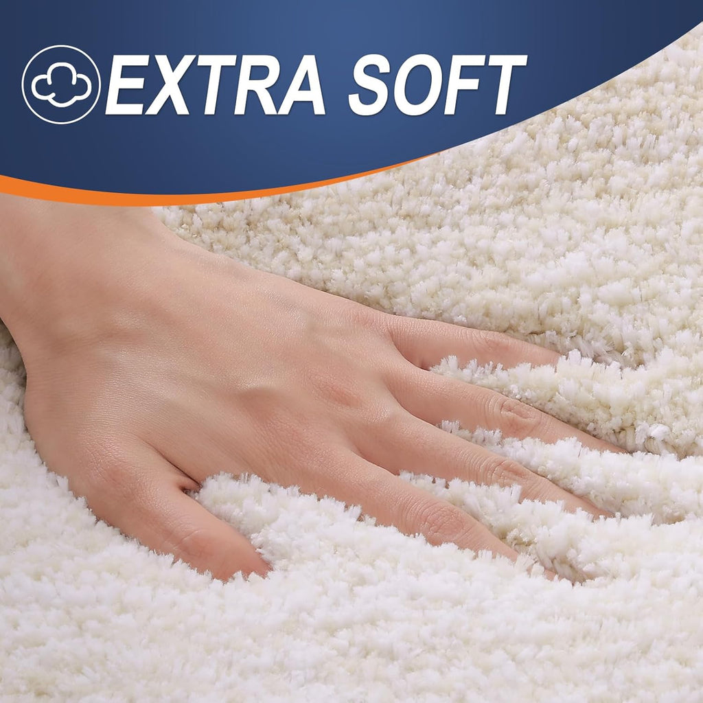 OLANLY Bath Rugs Mat - Extra Soft Microfiber, Quick Dry & Machine Washable | 30x20, Light Beige