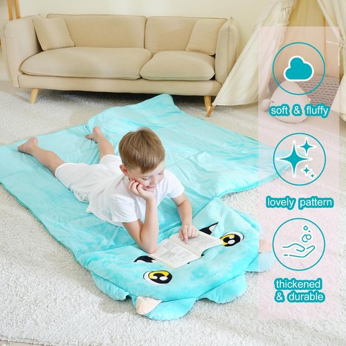 Kid Sleeping Bag - Large Plush Dinosaur Slumber Bag - for Boys Girls Daycare Birthday Gift Travel Sleepover Ages 3+ Years