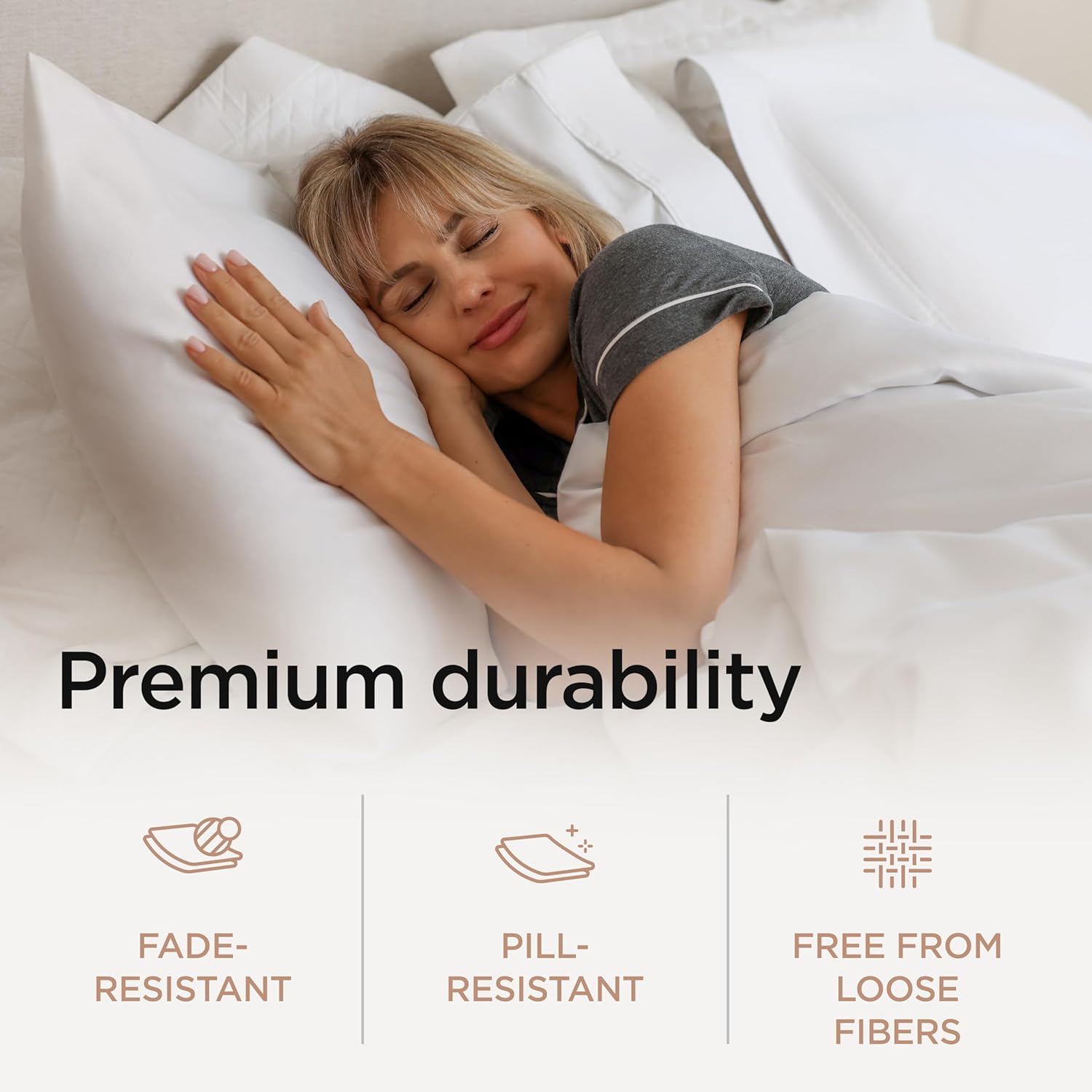 Threadmill 100% American Certified Supima Cotton King Size Sheets - 1200 Thread Count, Ultra Luxury Sateen, 4-Piece Set - White