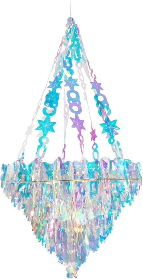 GREATRIL Iridescent Chandelier | Dazzling Hanging Decoration for Parties & Events