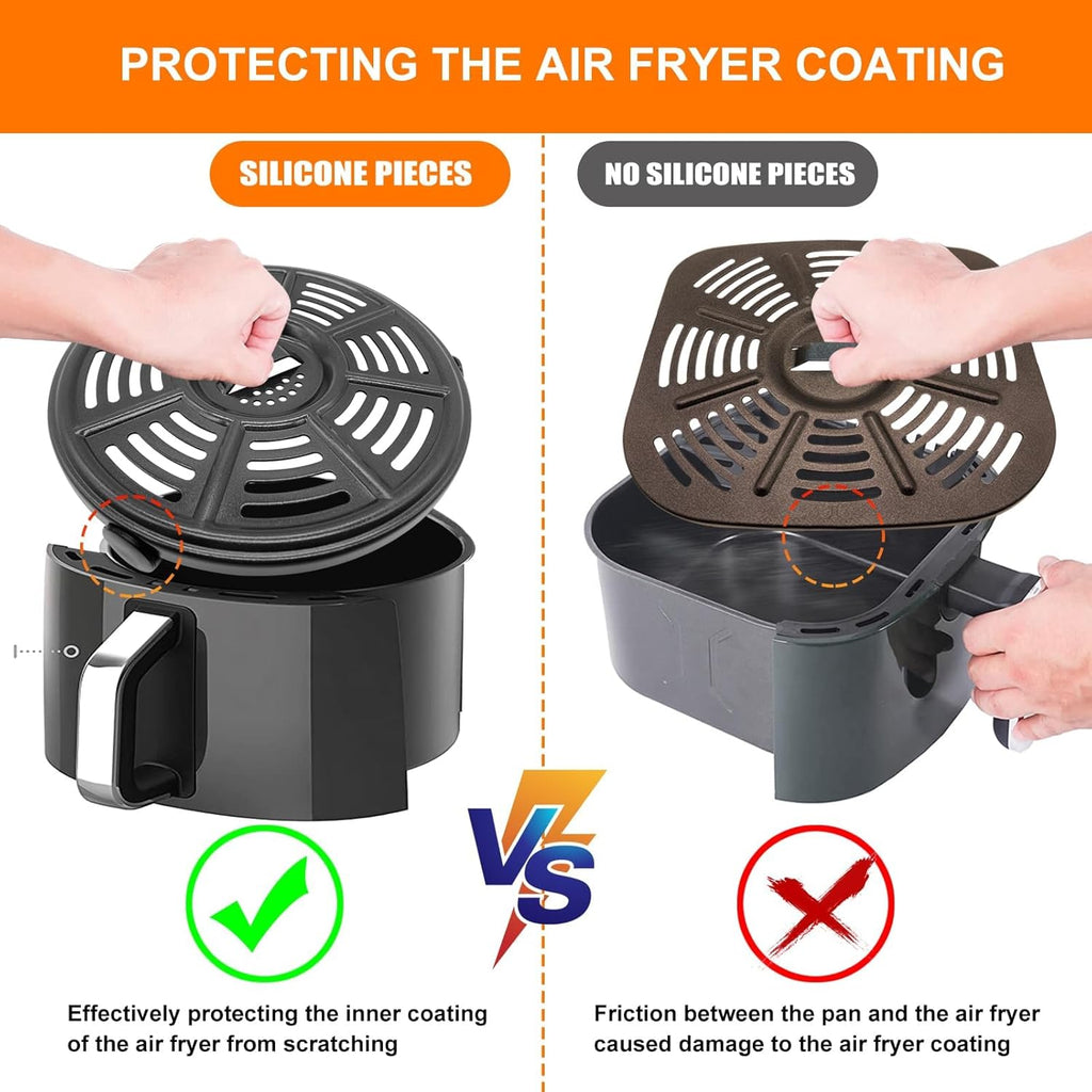 Ninja Air Fryer Accessories - 8.2'' Round Food Grade Grill Pan & Crisper Plate | Dishwasher Safe
