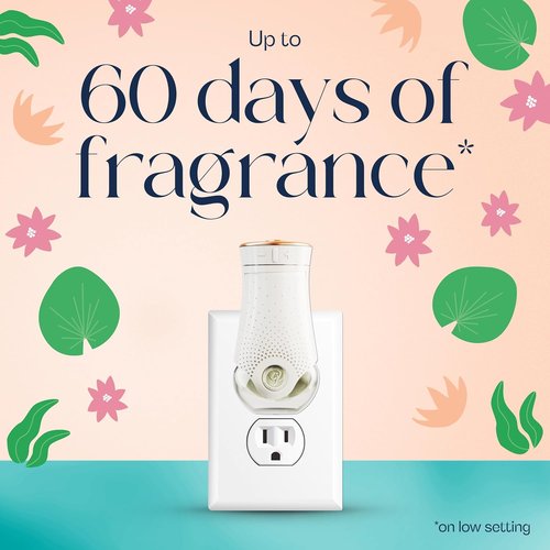 Glade PlugIns Refills Air Freshener - Lush Greens & Water Lotus, Scented Essential Oils, 0.67 Fl Oz, 5 Count