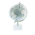 Deco 79 Marble Globe, 9" x 8" x 14", White