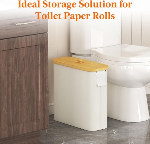 Lifewit Toilet Paper Storage Holder - Free Standing Organizer for 12-16 Rolls | Extra Large 30L, White