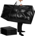 Windyun 57 Gallon Extra Large Heavy Duty Moving Bags - Jumbo Tote with Strong Zipper Handle | Black 4 Pack