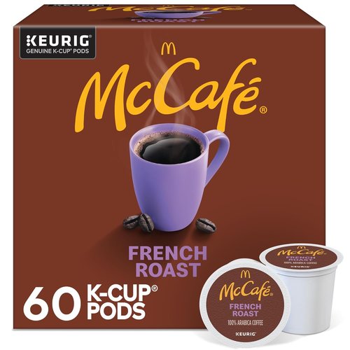 McCafe French Roast K-Cup Pods - Dark Roast Coffee, Single Serve, 60 Count (6 Packs of 10)