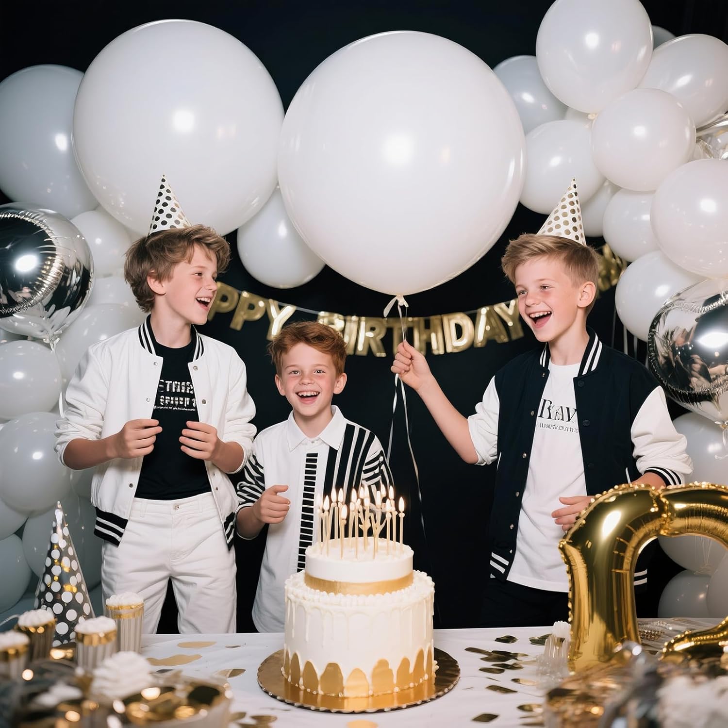 White Balloons 18 Inch - Large Latex Helium Balloons for Weddings, Birthdays & Baby Showers | 12 Pack