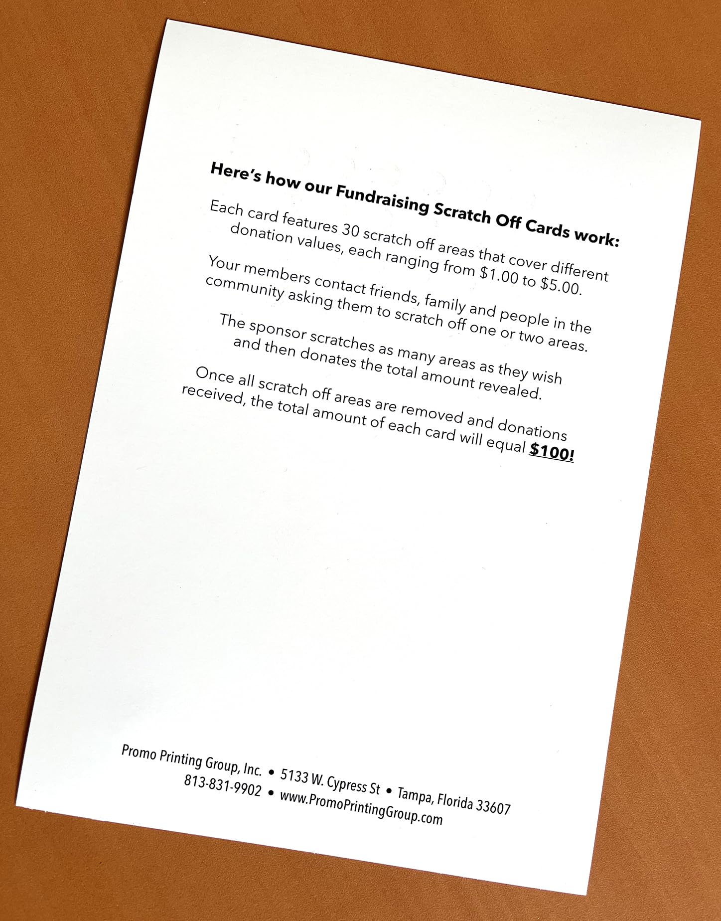 Help Us Reach Our Goals Fundraising Scratch Off Cards (20 Cards)- Raise $2,000. You Keep All The Profit!…