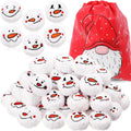 Zubebe Snowball Fun Set - 72 Cute Fake Snowmen Balls for Indoor Winter Parties | 2-Inch Classic Style