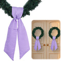 Purple Gingham Wreath Bow Set by Elegant Farmhouse - 2 Pack Door Decoration, 5.12" Wide x 54.33" Each