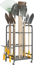 Ultrawall Garden Tool Organizer - Lockable Wheels for Easy Mobility | Indoor & Outdoor Storage Rack